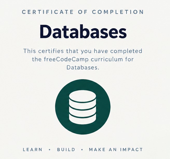 Certification Relational Databases freeCodeCamp
